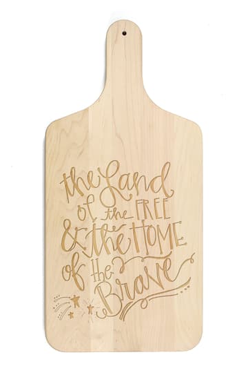 17&#x22; Land Of The Free Paddle Cutting Board